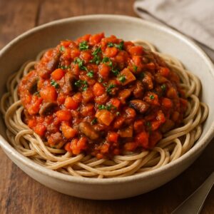 Eat More Plants - Rich Plant-Based Bolognese Sauce