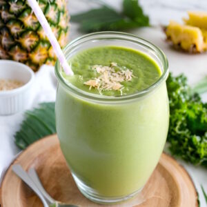 Pineapple Coconut & Kale Smoothie by Phe Ledwell Plant based nutritionist
