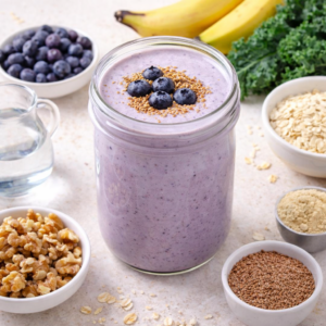 Daily Dozen – Creamy Blueberry & Vanilla Smoothie by Phe Ledwell, plant-based Nutritional Therapist