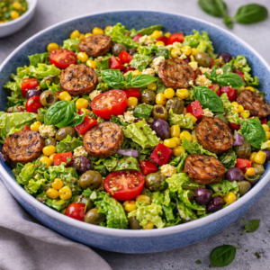 Pizza Salad by Phe Ledwell, plant-based Nutritional Therapist