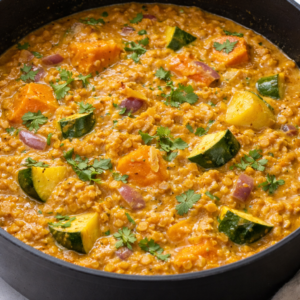 Speedy Red Lentil Dal by Phe Ledwell, plant-based Nutritional Therapist