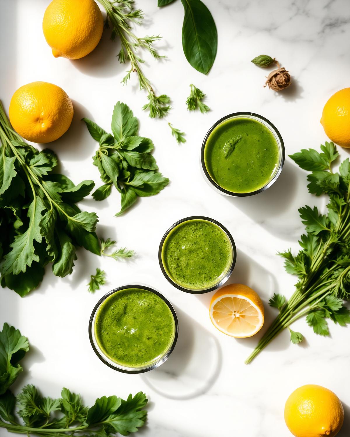 A bunch of fresh leafy greens